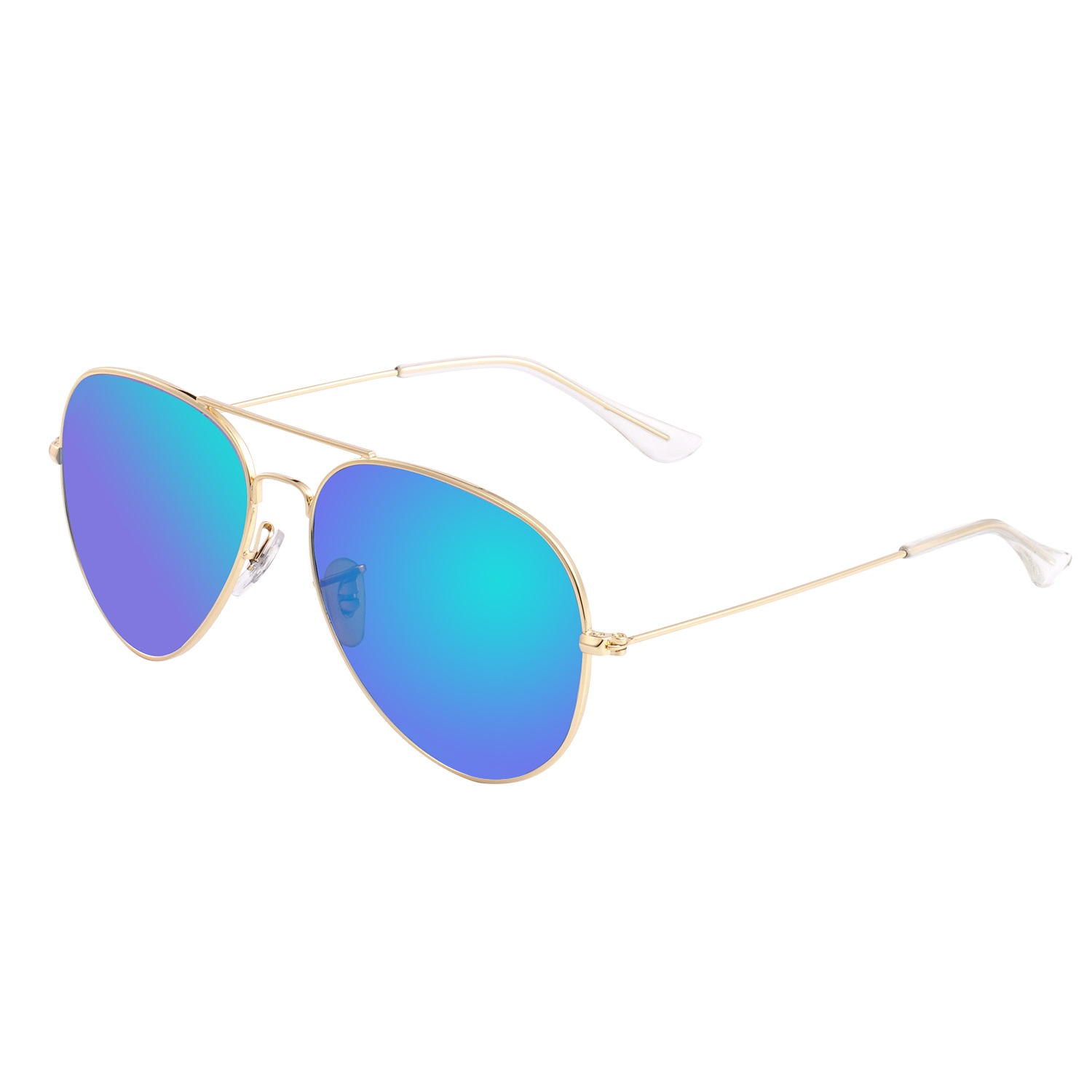 Polarized Aviator Sunglasses UV Protection Metal Mirror Frame