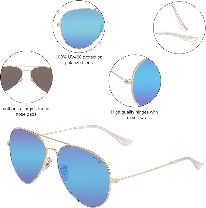 Bio-th Polarized Sunglasses Men Women UV Protection, Polarized Fishing Sunglasses Mens, for Fishing Golf, Retro Driving : 15