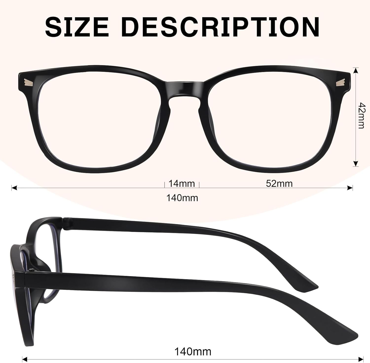 Blue Light Glasses for Woman Men Oversized Blue Light Blocking Glasses Anti Eyestrain UV Protection Computer Eyeglasses