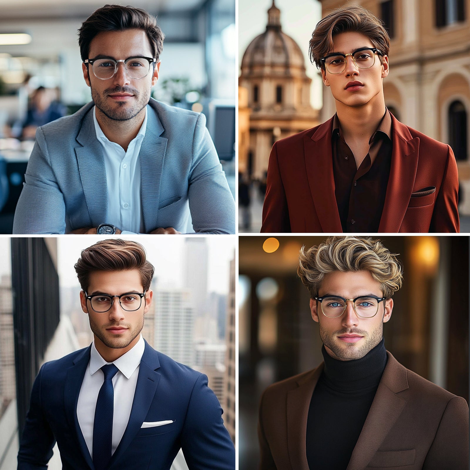 WINTOO Blue Light Glasses Men and Woman, 99% Blue Light Blocking Glasses for Computer Gaming TV Phone Screen Half Frame UV Clear Lens Anti Eyestrain : 20