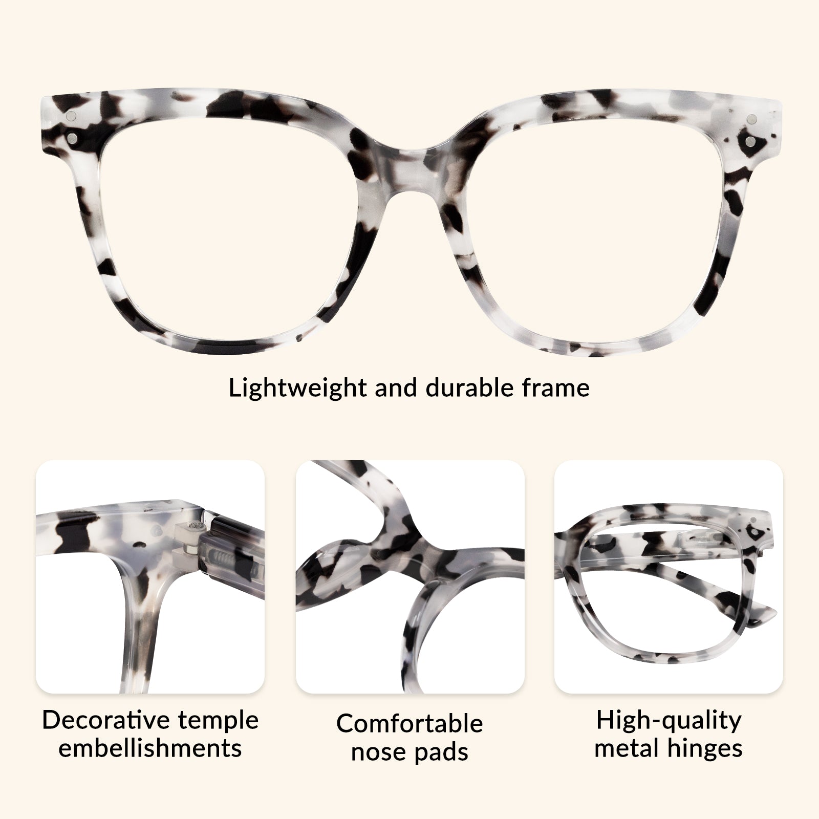 Blue Light Glasses for Woman Men Oversized Blue Light Blocking Glasses Anti Eyestrain UV Protection Computer Eyeglasses