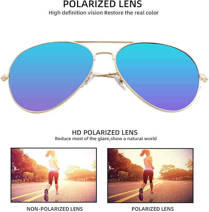 Bio-th Polarized Sunglasses Men Women UV Protection, Polarized Fishing Sunglasses Mens, for Fishing Golf, Retro Driving : 15