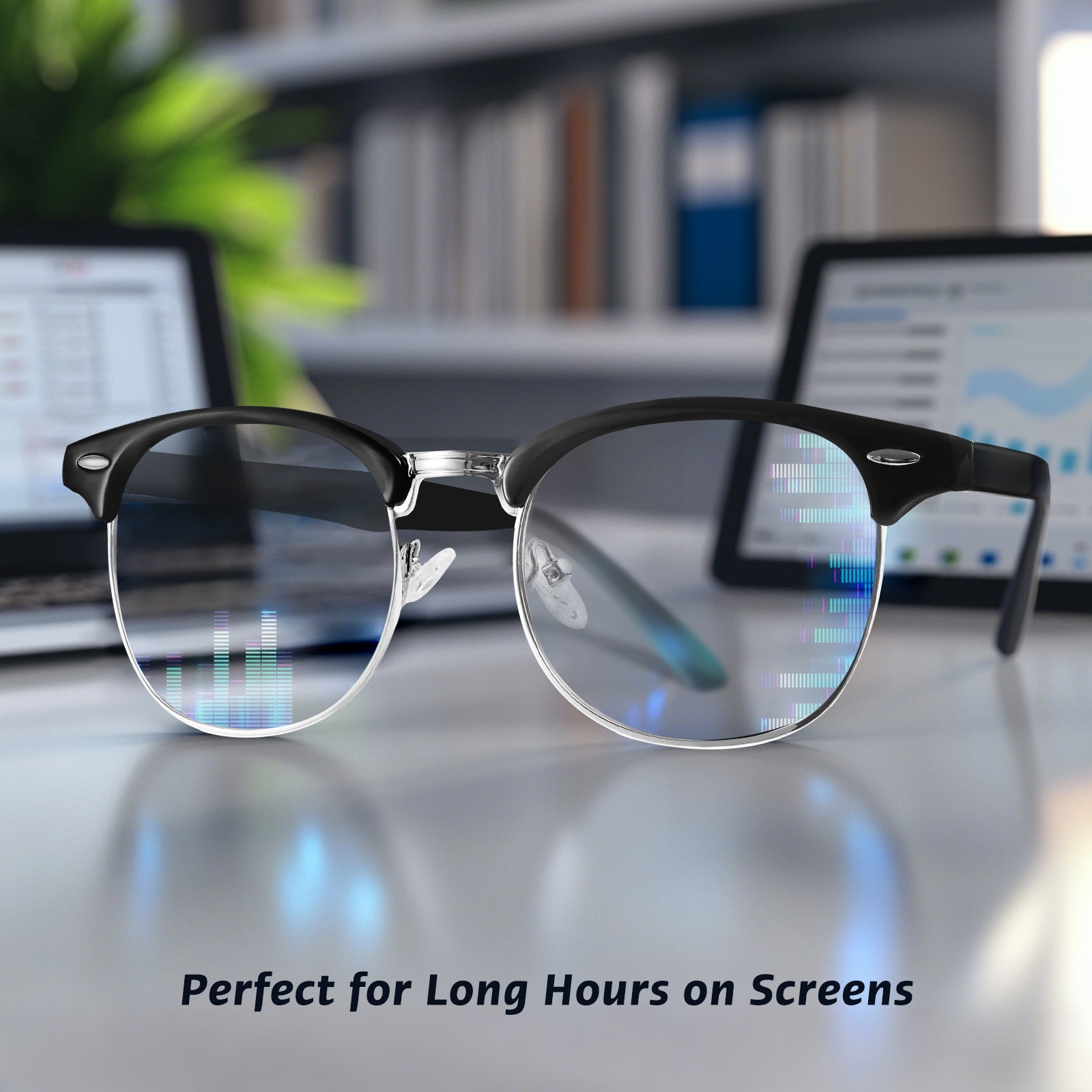 Blue Light Glasses for Woman Men Oversized Blue Light Blocking Glasses Anti Eyestrain UV Protection Computer Eyeglasses