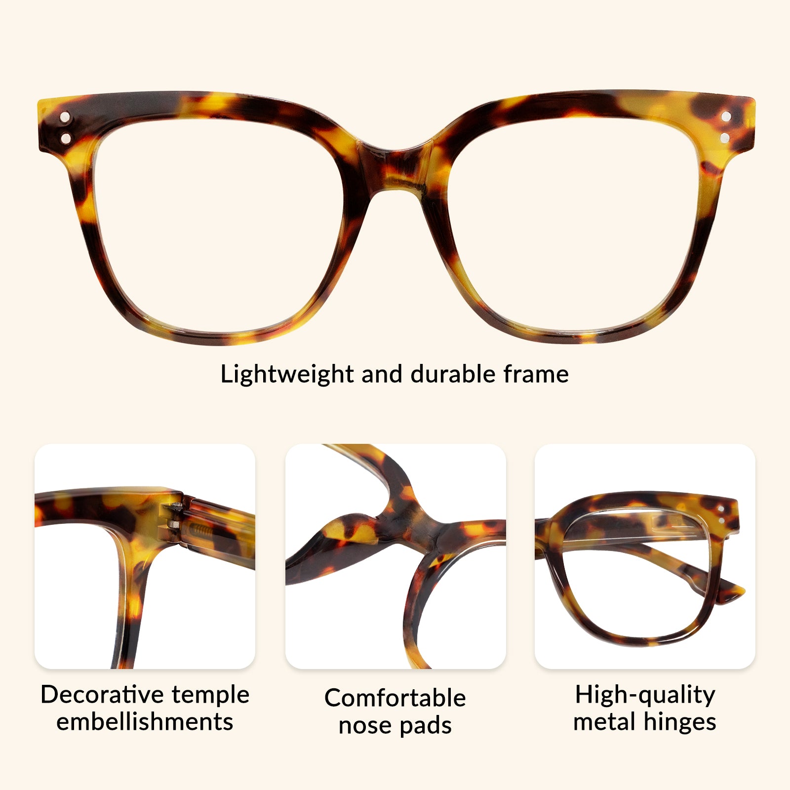 Blue Light Glasses for Woman Men Oversized Blue Light Blocking Glasses Anti Eyestrain UV Protection Computer Eyeglasses