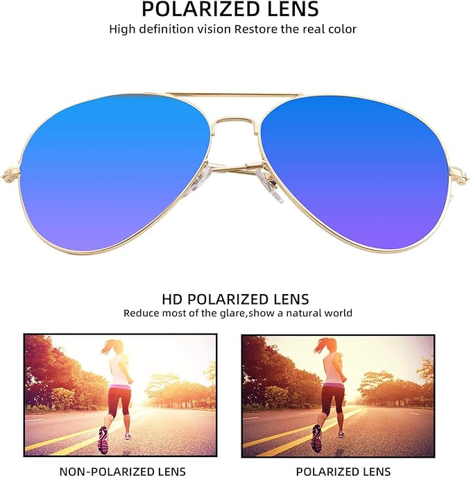 Bio-th Polarized Sunglasses Men Women UV Protection, Polarized Fishing Sunglasses Mens, for Fishing Golf, Retro Driving : 19