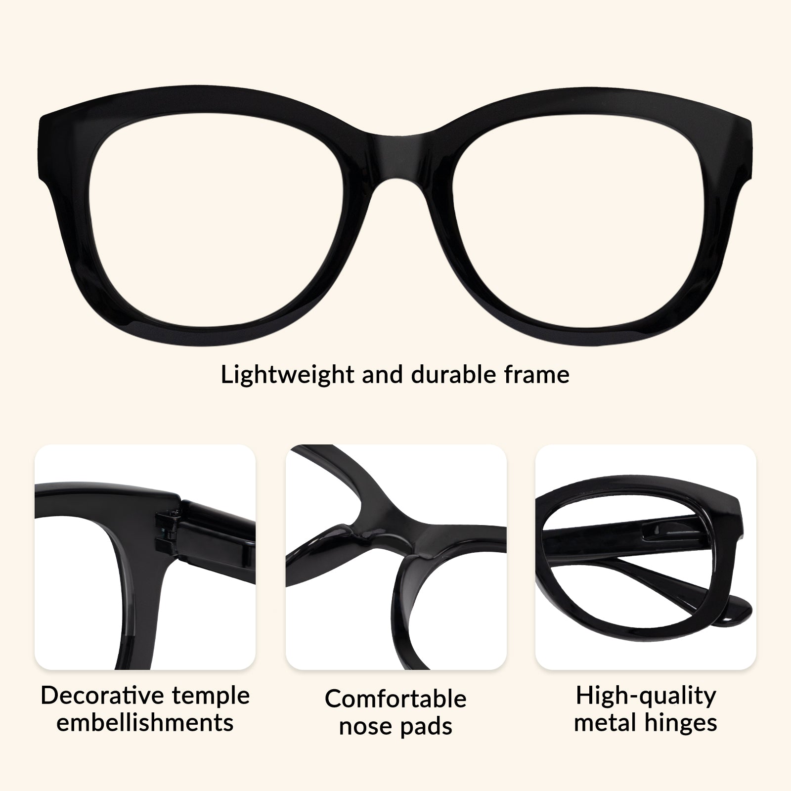 Blue Light Glasses for Woman Men Oversized Blue Light Blocking Glasses Anti Eyestrain UV Protection Computer Eyeglasses