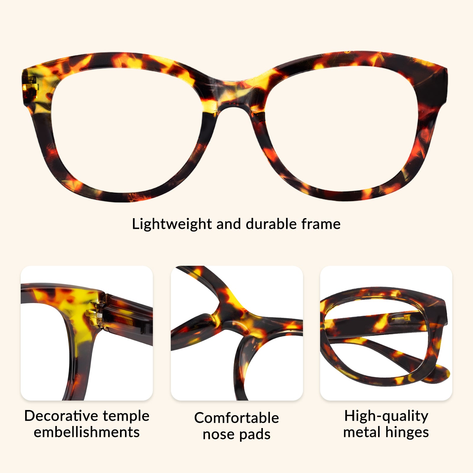 Blue Light Glasses for Woman Men Oversized Blue Light Blocking Glasses Anti Eyestrain UV Protection Computer Eyeglasses