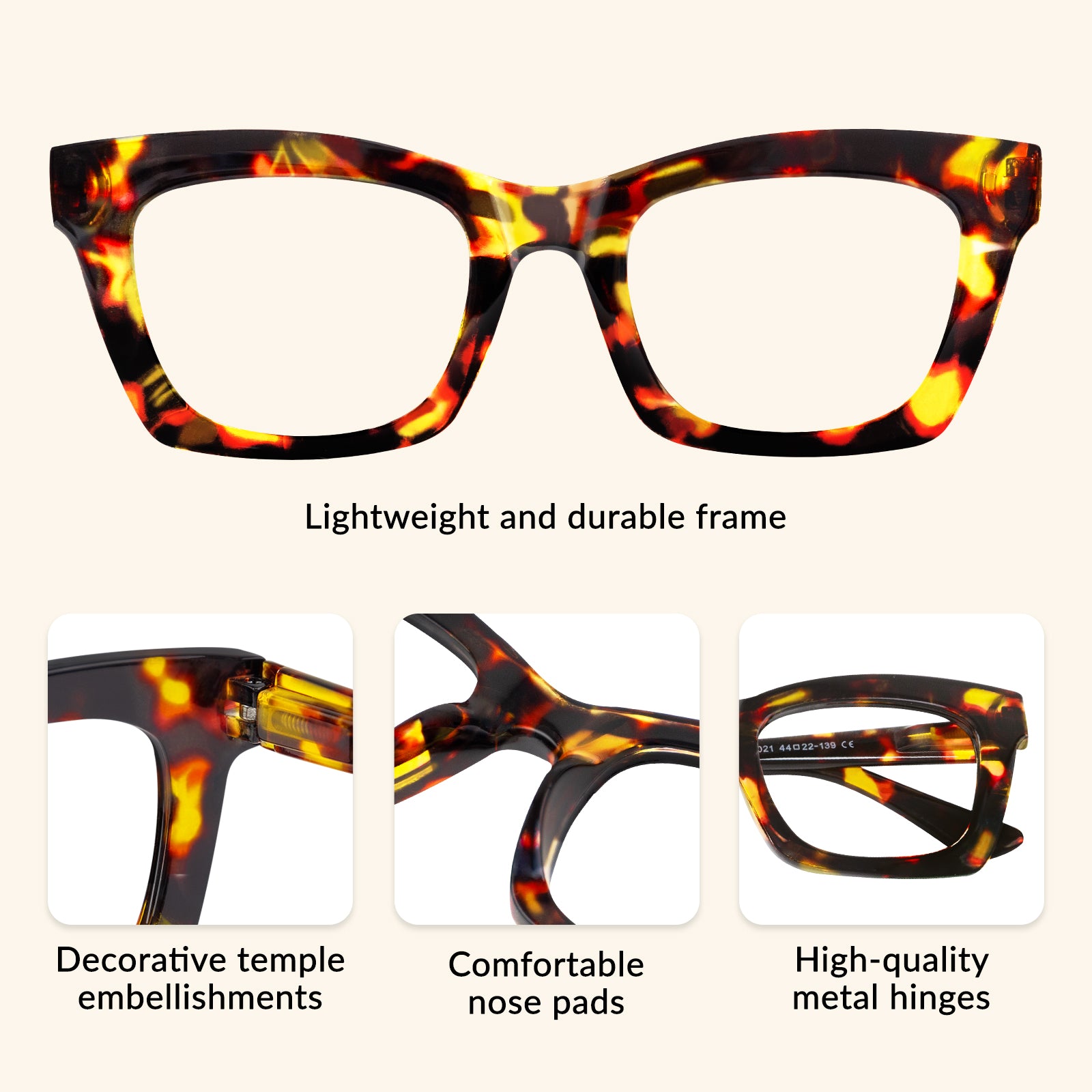 Blue Light Glasses for Woman Men Oversized Blue Light Blocking Glasses Anti Eyestrain UV Protection Computer Eyeglasses