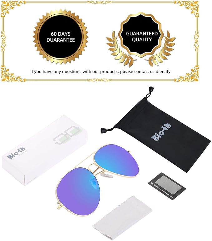 Bio-th Polarized Sunglasses Men Women UV Protection, Polarized Fishing Sunglasses Mens, for Fishing Golf, Retro Driving : 19