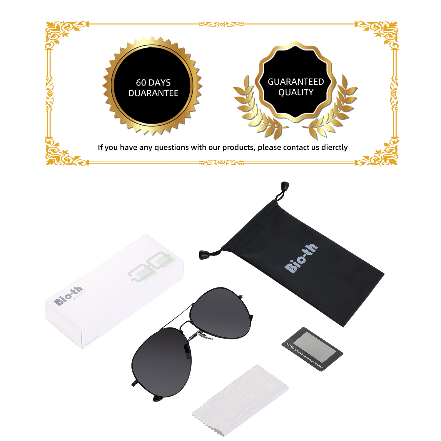 Polarized Aviator Sunglasses UV Protection Metal Mirror Frame