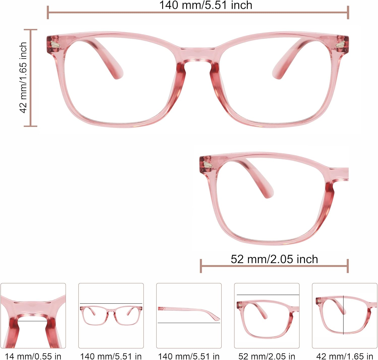 Blue Light Glasses for Woman Men Oversized Blue Light Blocking Glasses Anti Eyestrain UV Protection Computer Eyeglasses