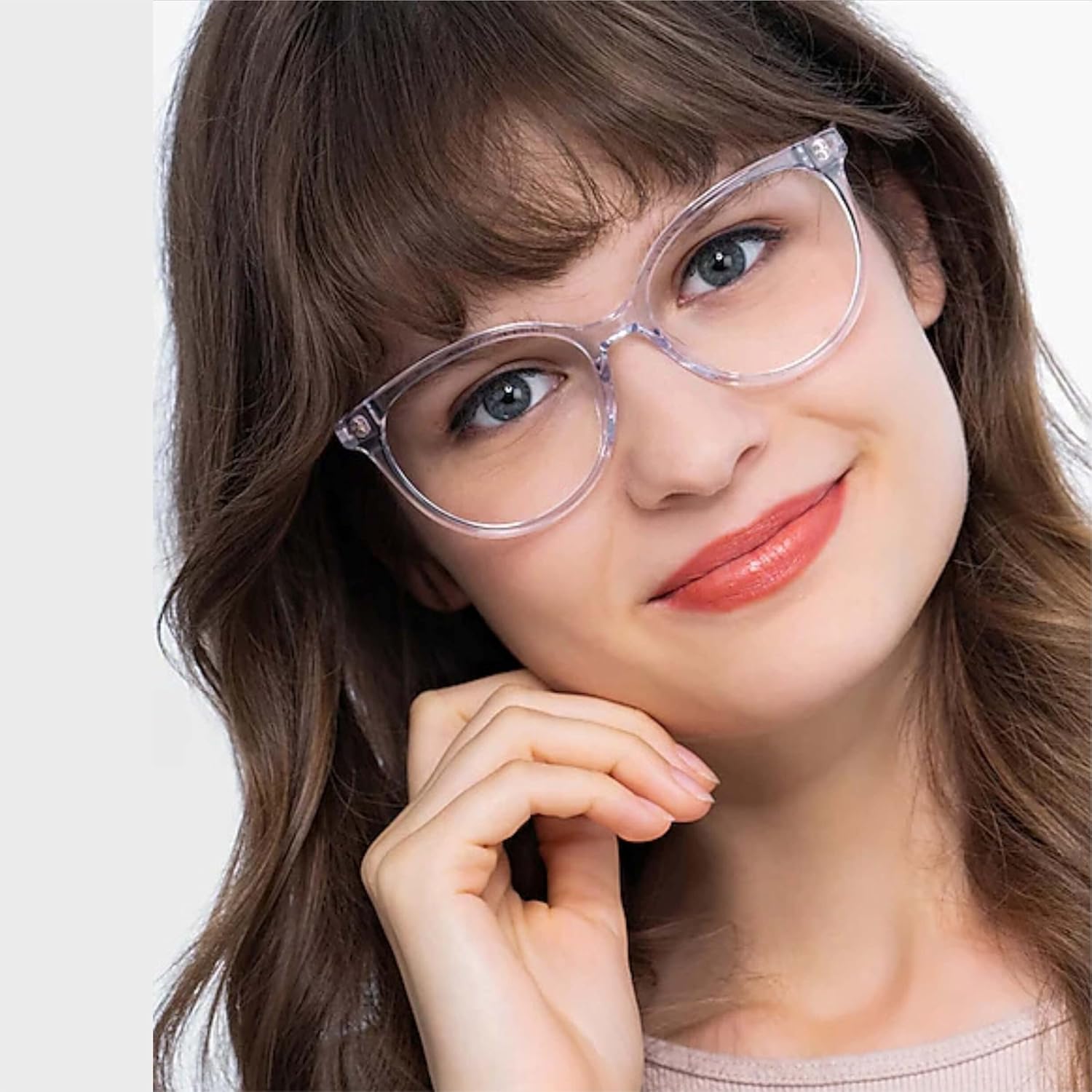 Blue Light Glasses for Woman Men Oversized Blue Light Blocking Glasses Anti Eyestrain UV Protection Computer Eyeglasses