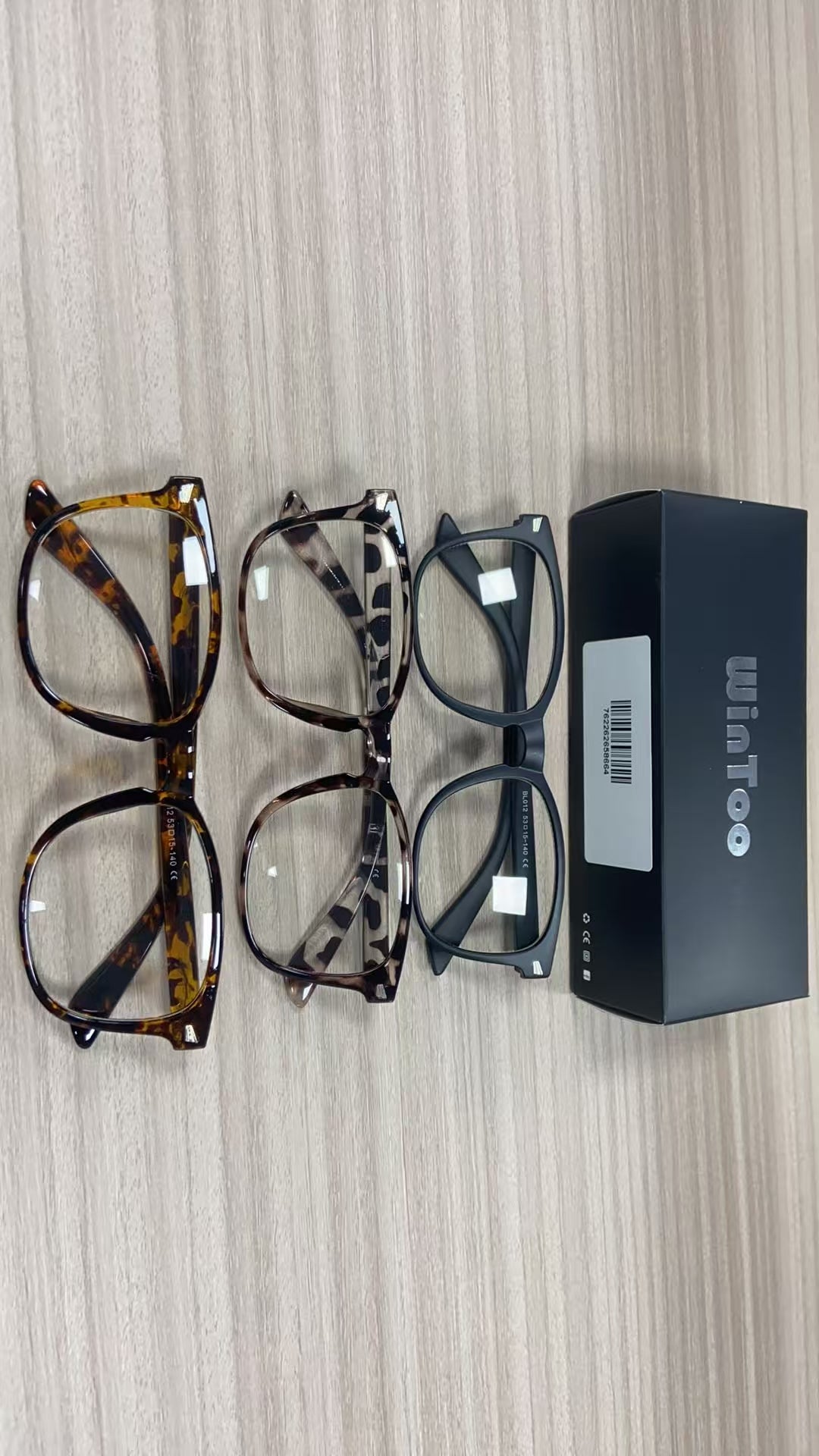 WINTOO Blue Light Glasses for Woman Men | 99% Blue Light Blocking Glasses for Computer Gaming TV Phone Screen Square Frame | Anti Eyestrain & UV Glare Protection - 3 Pair : 3