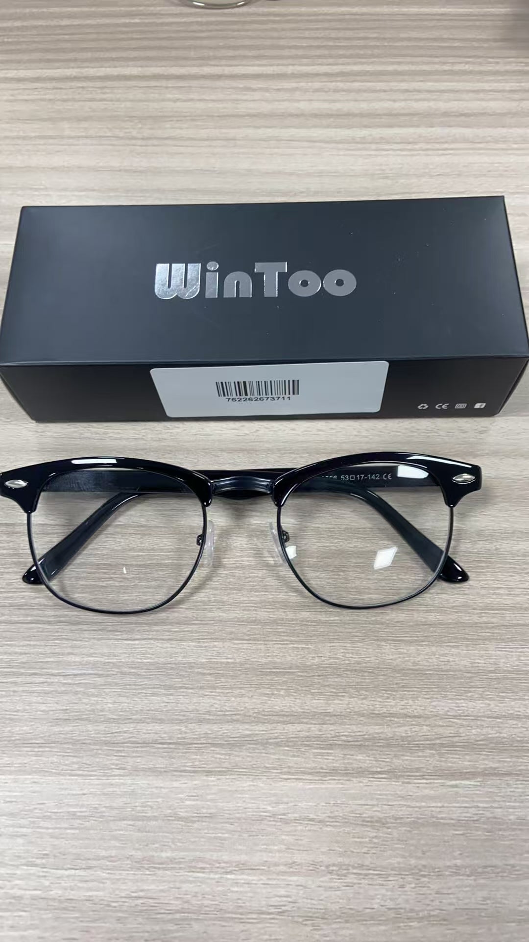 WINTOO Blue Light Glasses Men and Woman, 99% Blue Light Blocking Glasses for Computer Gaming TV Phone Screen Half Frame UV Clear Lens Anti Eyestrain : 21