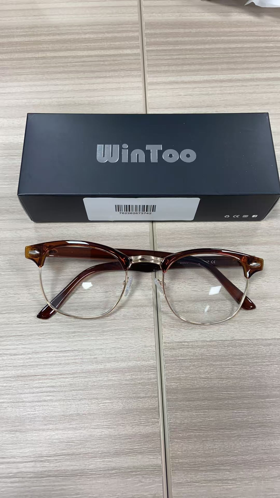 WINTOO Blue Light Glasses Men and Woman, 99% Blue Light Blocking Glasses for Computer Gaming TV Phone Screen Half Frame UV Clear Lens Anti Eyestrain : 23