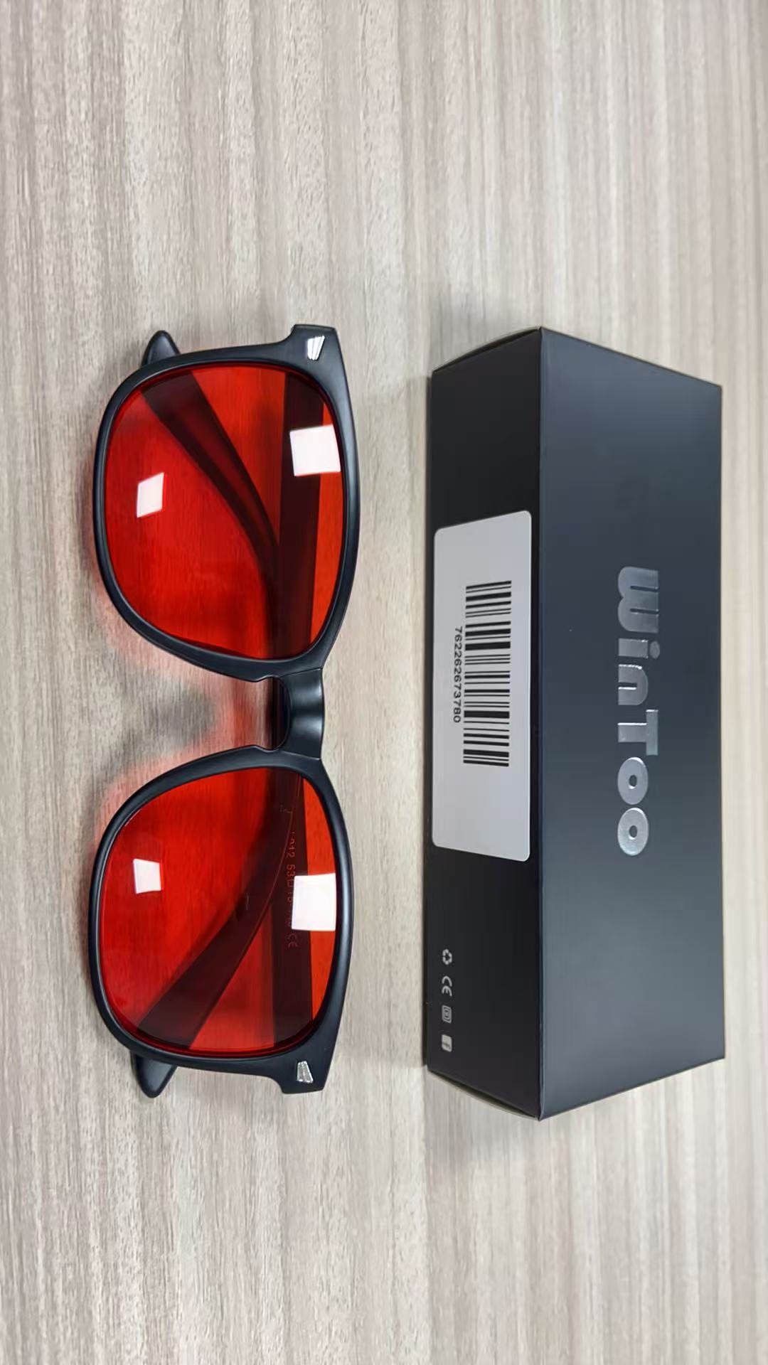 WINTOO Red Lens Glasses Blue Light Glasses Men Women - 99.9% Blue Green Blocking for Computer, Gaming, TV, Phone Screens
