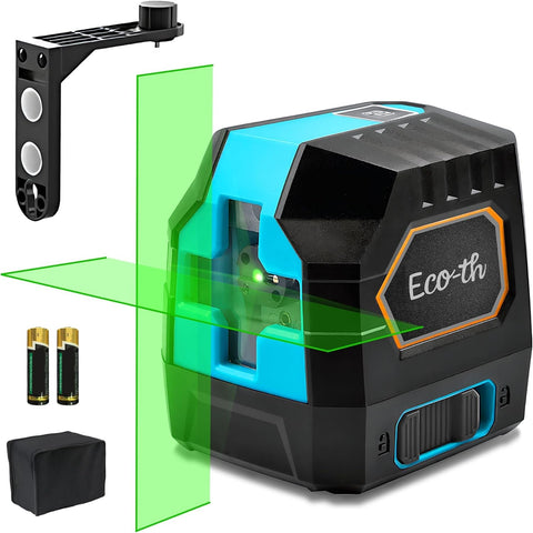 Laser Level 360 Self Leveling,4x360¡ 16 Lines 4D Green Cross Line Laser with 2 Batteries, Adjustable Brightness & Remote Control for Construction, Tiling, and Picture Hanging : 10 image