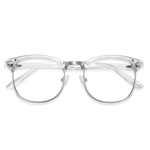 Blue Light Glasses Men and Woman, 99% Blue Light Blocking Glasses for Computer Gaming TV Phone Screen Half Frame UV Clear Lens Anti Eyestrain : 22 image