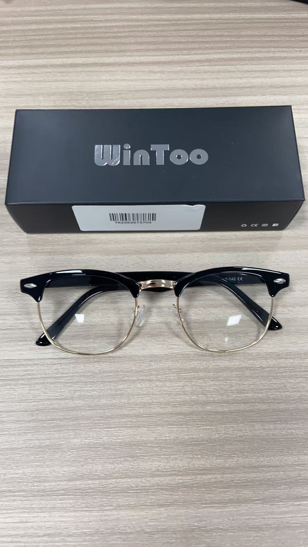WINTOO Blue Light Glasses Men and Woman, 99% Blue Light Blocking Glasses for Computer Gaming TV Phone Screen Half Frame UV Clear Lens Anti Eyestrain : 20